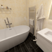 Керамогранит AB 1067W Grapfit Black 1200x200 - фото в интерьере