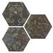Керамогранит Apavisa Punto Croce Black Decor Hexag. 25x29