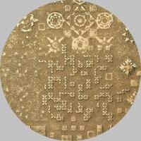 Керамогранит Apavisa Rendering Circle Moon Gold Decor 25x25