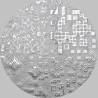 Керамогранит Apavisa Rendering Circle Moon Silver Decor 25x25