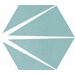 Керамогранит Apavisa Starline Blue Natural Hexagon 25x29