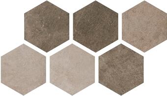 Керамогранит Argenta Atlas Hexagon Multi Cold 22x25