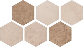 Керамогранит Argenta Atlas Hexagon Multi Warm 22x25