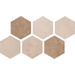 Керамогранит Argenta Atlas Hexagon Multi Warm 22x25