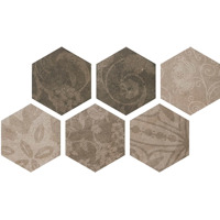 Керамогранит Argenta Atlas Hexagon Patchword Cold 22x25