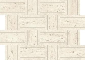 Керамогранит Atlas Concorde Marvel Travertine White Mosaico Basketweave 35x47