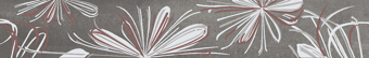 Плитка 587901001 Бордюр Sonnet Grey Flower 50,5x6,2