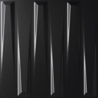 Baldocer Dutton Dec Black Satin 25x25