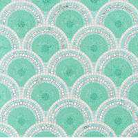 Стекло Bisazza Decori In Tecnica Artistica Loop Green 10x10 20.6x20.8