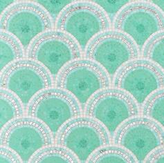 Стекло Bisazza Decori In Tecnica Artistica Loop Green 10x10 20.6x20.8