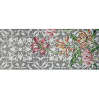 Стекло Bisazza Decori In Tecnica Artistica Tulips Grey A 10x10 120.5x290.5