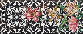 Стекло Bisazza Decori In Tecnica Artistica Tulips Single 10x10 120.5x290.5