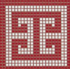 Стекло Bisazza Decori Opus Romano Key White Red 29.3x29.3
