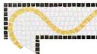 Стекло Bisazza Fregi Angolo Demetra Oro Giallo 10 9.2x22.6