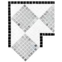 Стекло Bisazza Fregi Angolo Giunone Oro Bianco 17x17