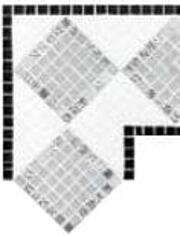 Стекло Bisazza Fregi Angolo Giunone Oro Bianco 17x17