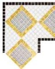 Стекло Bisazza Fregi Angolo Giunone Oro Giallo 10 17x17