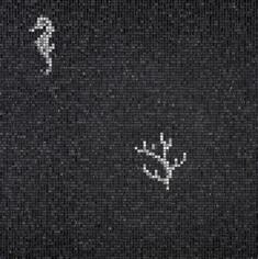 Стекло Bisazza The Crystal Collection Corals And Seahorses Black 0.97x0.97