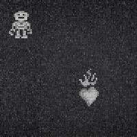 Стекло Bisazza The Crystal Collection Hearts And Robots Black 0.97x0.97