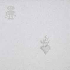 Стекло Bisazza The Crystal Collection Hearts And Robots White 0.97x0.97