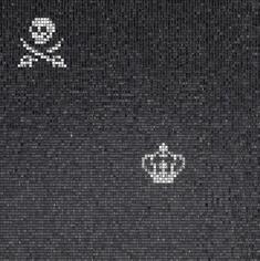 Стекло Bisazza The Crystal Collection Skulls And Crowns Black 0.97x0.97