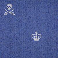 Стекло Bisazza The Crystal Collection Skulls And Crowns Blue 0.97x0.97