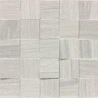 Керамогранит Casa Dolce Casa Wooden Tile Of Cdc White Mosaico 3D Inclinato 30x30