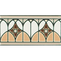 Керамика Ceramiche Grazia Venice Bordura Fenice Caramel Craquele 10x20