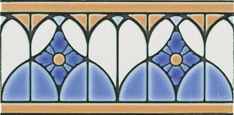 Керамика Ceramiche Grazia Venice Bordura Fenice Cobalt Craquele 10x20