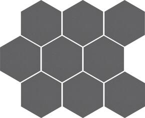 Керамогранит Cerrad Cambia Grafit Lappato Mosaic Heksagon 27.53x33.4