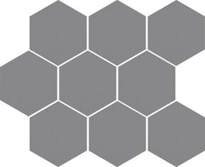 Керамогранит Cerrad Cambia Gris Lappato Mosaic Heksagon 27.53x33.4