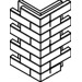 Cerrad Retro Brick Угловая Термопанель Salt 46x48