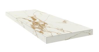 Керамогранит Coliseumgres Pompei White Scalino Angolare Sx 33x90