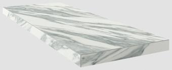 Керамогранит Coliseumgres Uffizi White Scalino Angolo Sx 33x90