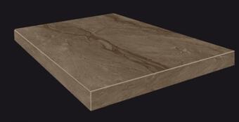 Керамогранит Coliseumgres Venezia Marrone Scalino Angolo Dx 33x45