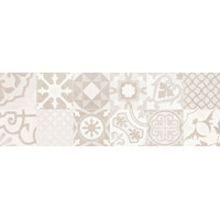 Creto Dover Patchwork Ivory W Dec M Nr Satin 25x75