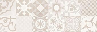 Creto Dover Patchwork Ivory W Dec M Nr Satin 25x75