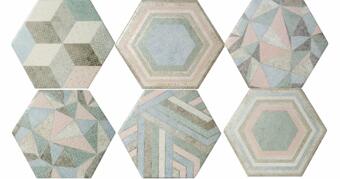 Керамогранит Dune Portland Hexagon Deco 21.5x25