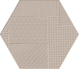 Керамогранит Emil Ceramica Sixty Esagona Timbro Fango Silktech 21x18.2