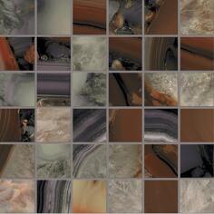 Керамогранит Emil Ceramica Tele Di Marmo Precious Mosaico 5x5 Agate Brown Lappato 30x30