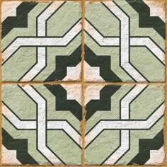 Керамогранит Ennface Pattern Morocco Green 20x20