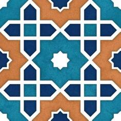 Керамогранит Ennface Pattern Tantora Blue 20x20
