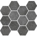 Керамогранит Equipe Coralstone Hexagon Melange Black 29.2x25.4