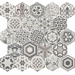 Керамогранит Equipe Hexatile Harmony BW 17.5x20