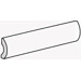 Керамогранит Equipe Tribeca Pencil Bullnose Gypsum White 3x20