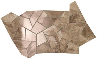 Керамогранит Fap Kamu Beige Fly Mosaico Brillante 25x41.5