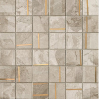 Керамогранит Fap Kamu White Metal Mosaic Brillante 30x30