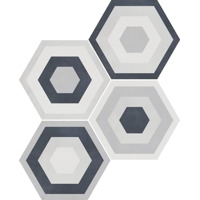 Керамогранит Geotiles Starkhex Decor Gris 25.8x29