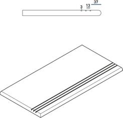 Керамогранит Italon District Sand Gradino Round Grip Sx 30x60
