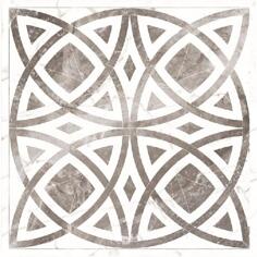 Керамогранит Kerranova Black and White White Lapp D01-Cut 120x120